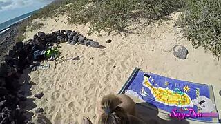 Ride the waves of passion in sexydeas beach POV doggystyle delight.