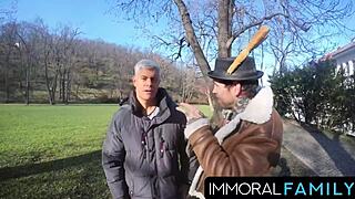 Mia Trejsi begs for double dicks in pussy pounding.