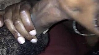young black teen gives sloppy deepthroat head in homemade video