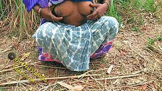 Indian couple fucking outdoor in forest