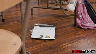 Petite Asian Student Kimmy Kimm Pleads For Teacher's Big Dick In Classroom