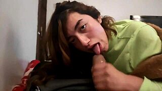 Teen Wakes Him with Blowjob Cumshot