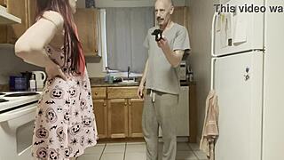 step dad catches step daughter drinking late, uses her ass pussy and mouth to keep quiet 😏