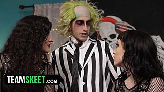 Beetlejuice XXX parody intense group fuck