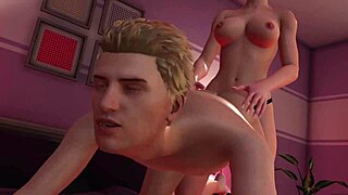 at the house party, girls peg guys in a naughty game