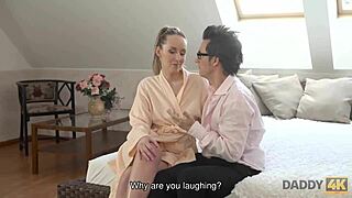 Horny Daddy Can't Wait To Penetrate Blonde Hottie's Vagina