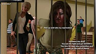 Blonde with small tits engages in fight or fuck at night club