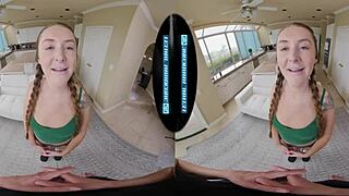 Curvy redhead teen babysitter Chloe Marie convinces you to hire her