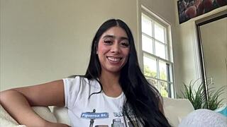 violet myers dives deeper into the casting interview, showing off her big tits and ass backstage