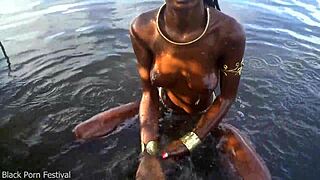 i saw hot skinny african village girl walking naked, probably looking for dick