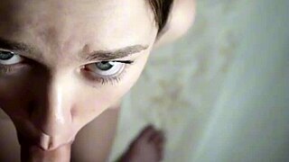 quick blowjob to stepbrother while girlfriend showers 😏