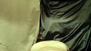 French slave teases with dildo outdoors