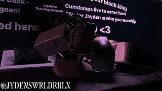 A young fan gets fucked by a big black cock in an interracial encounter on Roblox