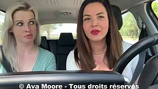 Defi inconnu - première fois pour ce mec chanceux qui se fait sucer par 2 filles on lui vide les couilles sur le bord dune route