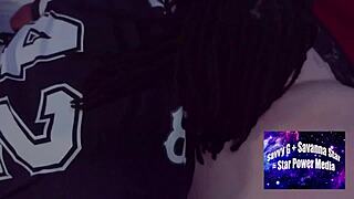 mr majic catches redhead bbw julie ginger in interracial bareback act