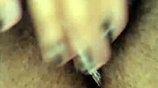 Latina Milf Enjoys Hairy Pussy Massage With Dildo Outdoors