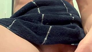 scarlet leaves the bathroom sink sticky with cum!