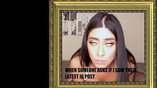 violet myers dives deeper into the casting interview, showing off her big tits and ass backstage