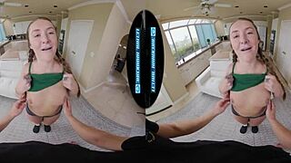 Curvy redhead teen babysitter Chloe Marie convinces you to hire her