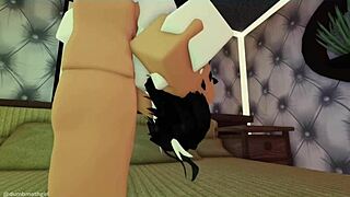 In Roblox, a cute little 18+ moth girl gets roughly HANDLED <3