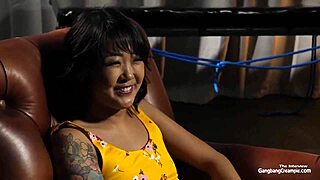 Tiny asian creampied by five guys