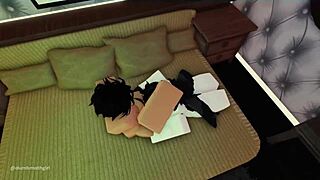 In Roblox, a cute little 18+ moth girl gets roughly HANDLED <3