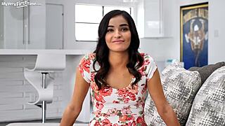 I am so stoked to have this big cock destroy my pussy for my first scene