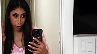 Girlfriend catches her cum dumpster best friend Aria Banks getting hardcore blowjob from Sona Bella and Peter Green in POV