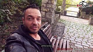deutsche latina milf caught in public sex pickup in berlin park pov erocom date story 😍