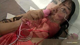 asian slut feels intense pleasure sucking dick and getting tight pussy banged