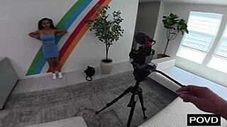 latina spinner auditions as a professional walking sex doll in casting