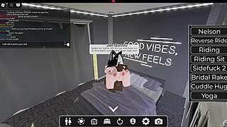 White slut gets fucked hard by BBC in Roblox!