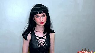 Lucifera and sally, two naughty brunettes, destroy each other's pussies in lesbian web chat