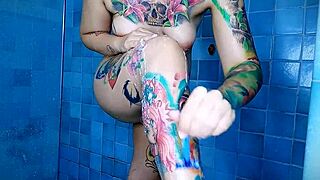 anal plug in the shower while i shave