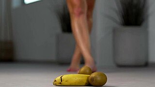 I, uh, crush fruits with my high heels, it's so hot footfetish