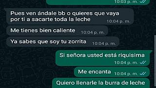 WhatsApp chat with my friend's boss leads to another creampie fuck