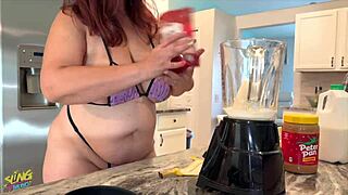 Detailed View Of Bbw Sling Shaking Her Big Ass And Tits