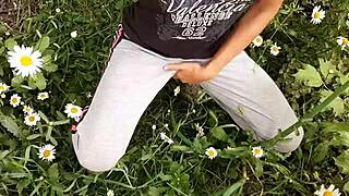 i spy on my neighbor masturbating in the daisies - girls fly orgasm