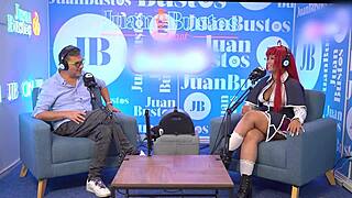 multiple orgasms of evybubbles cosplay riding the sybian on juan bustos podcast