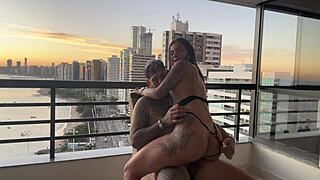 Delicious ride until he cums at sunset