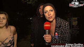 Public street casting - young girl picks up strangers