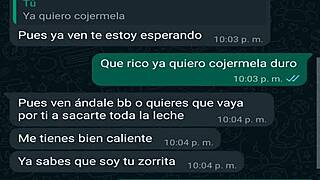 WhatsApp chat with my friend's boss leads to another creampie fuck