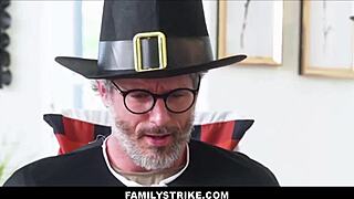 Familystrike - Hot Family Thanksgiving Dinner Groupsex Stepmom Stepson Stepdaughter Stepdad - Chanel Camryn Tiffani Madison Mike Mancini Rion King