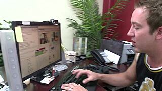 vanessa, this cute big tit babe, gets some sexual help from a guy