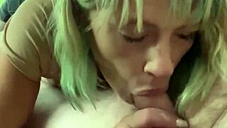 Real Hooker Boldly Sucks Cock In Car Backseat