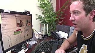 vanessa, this cute big tit babe, gets some sexual help from a guy