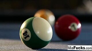 mia lelani, sexy asian pornstar, solos on billiards table