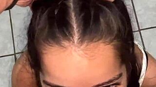 She sucks Wellington Prado's veiny cock before he fucks her