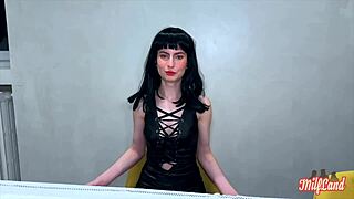 Lucifera and sally, two naughty brunettes, destroy each other's pussies in lesbian web chat