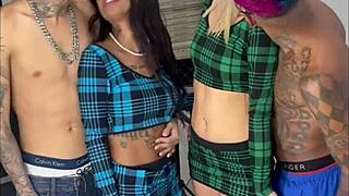 first time couple swap with young ones, so delicious